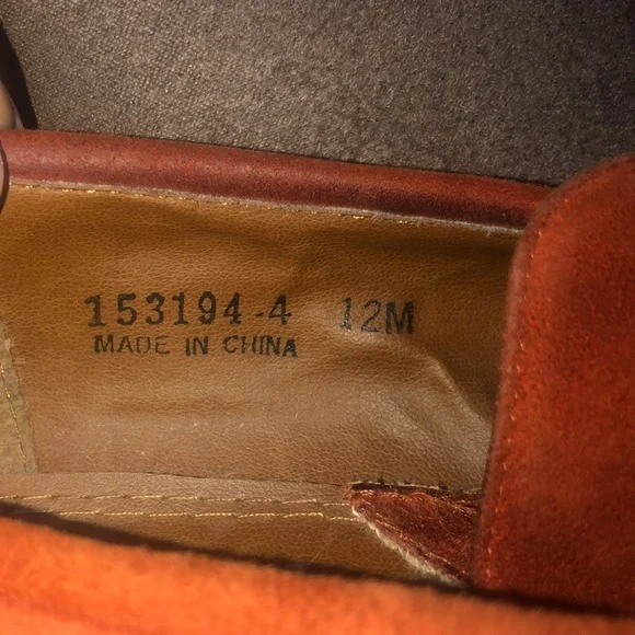 Giorgio Brutini Rust/Orange Suede Loafers with Silver hardware 12 - Picture 5 of 6